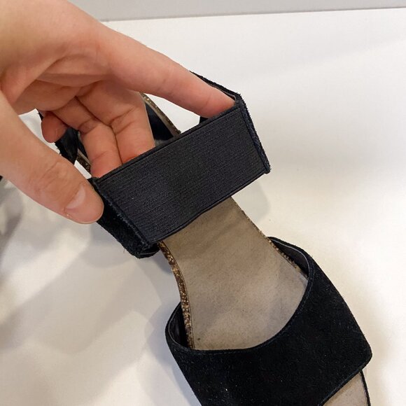 Aubrey Lynn Pennie Wedge Suede Slingback Sandal - Size 8 - Picture 6 of 13